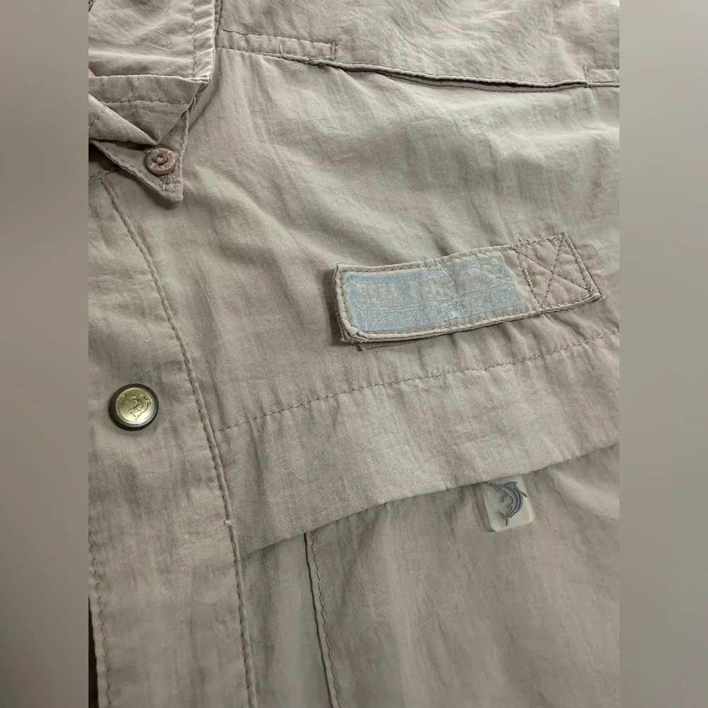 REEL LEGENDS Performance Vented Fishing Shirt Size‎ S Fits M Snap Front Rod Tab